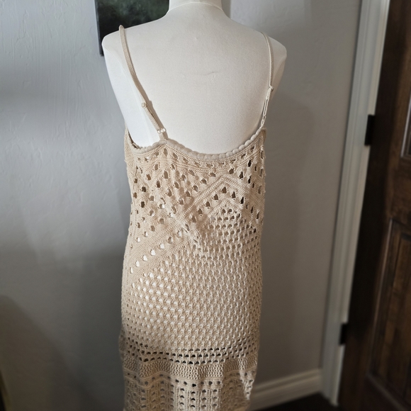 Aerie Beige Crochet Top with Thin Straps - Picture 2 of 3